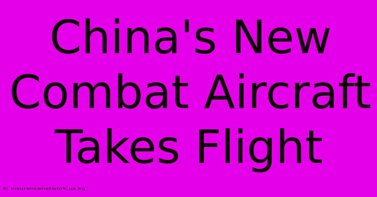 China's New Combat Aircraft Takes Flight