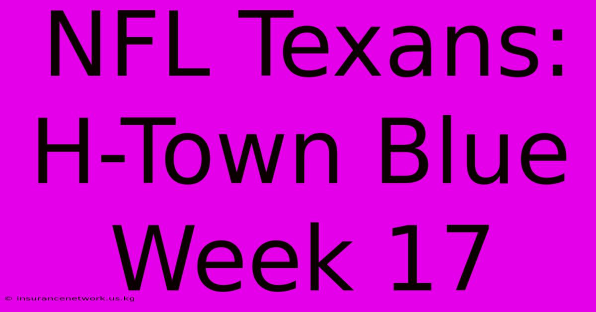 NFL Texans: H-Town Blue Week 17