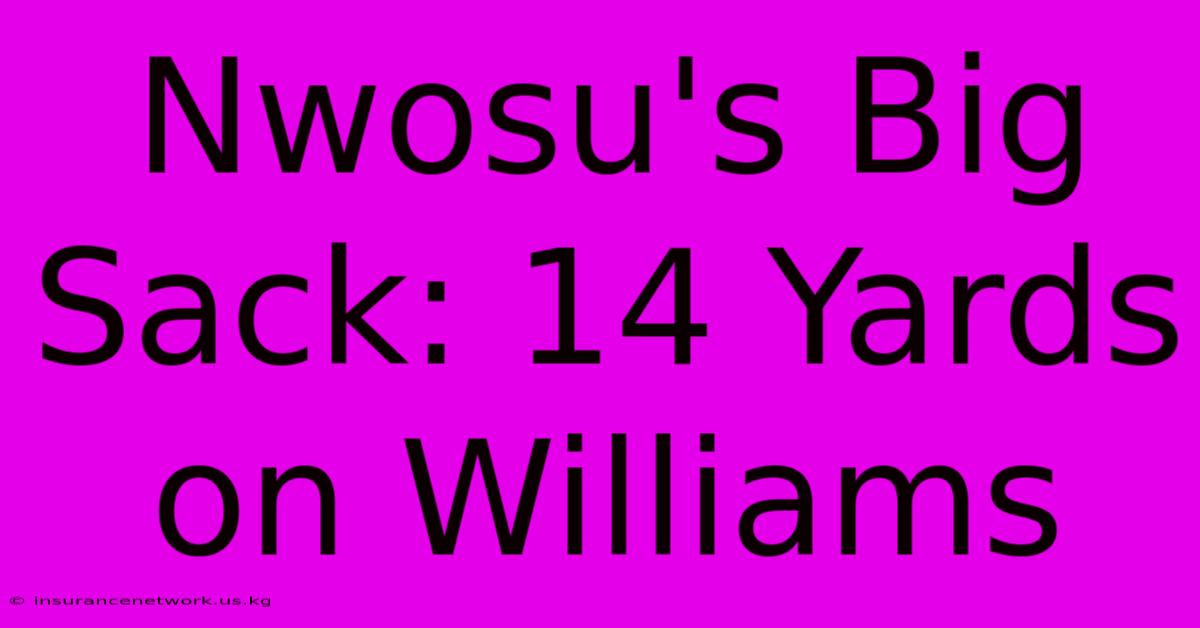 Nwosu's Big Sack: 14 Yards On Williams